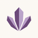 Gemlilt purple crystal cluster logo